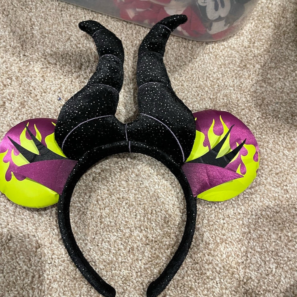 Disney Maleficent Black and Purple Headband with Horns